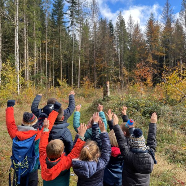 enfants groupe animations sport nature extérieur automne hiver