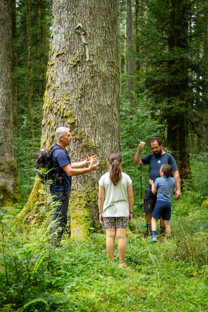 Patrick accompagnateur forêt famille pays horloger sapins